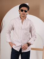 NIGHTFALL Beige Stripe Shirt