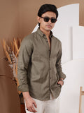 NIGHTFALL Olive Textured Shirt