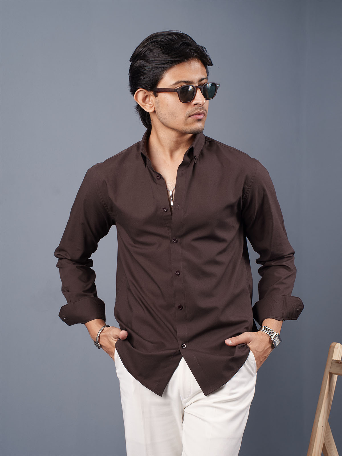 TRANSITION Deep Espresso Solid Shirt