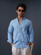 AUTUMN Sky Blue Pinstripe Shirt