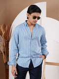 NIGHTFALL Sky Blue Stripe Shirt