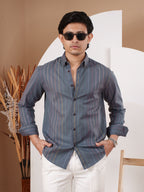 NIGHTFALL Charcoal Multi-Stripe Shirt