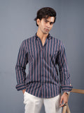 TRANSITION Navy & Red & Striped Shirt