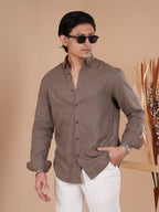 SKYFALL Coffee Micro-Check Shirt