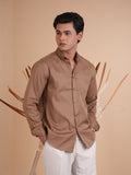 DRIZZLE Mocha Brown Textured Shirt