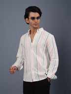 TRANSITION Pastel Multi-Striped Shirt