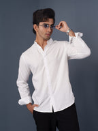 AUTUMN Crisp White Solid Shirt
