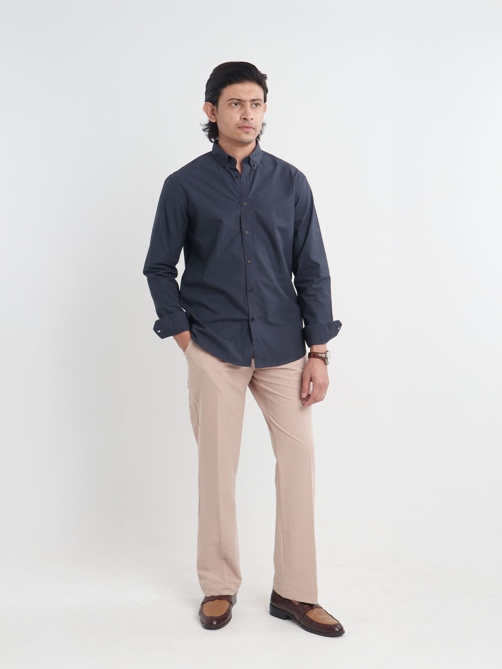 ORIGIN Charcoal Navy Microprint Shirt