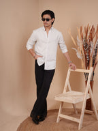 SKYFALL White Grey-Stripe Shirt