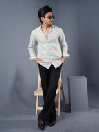 TRANSITION Light Mint & Gold Striped Shirt