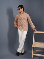 TRANSITION Beige Textured Shirt