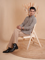 DRIZZLE Beige-Black Gingham Check Shirt