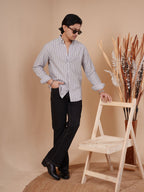 SKYFALL Grey Pinstripe Shirt