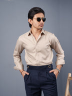 LUXURY Supremacy Executive Formal Shirt Beige
