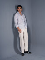 LUXURY Linen Sky Blue Shirt