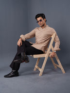 AUTUMN Beige Structured Shirt