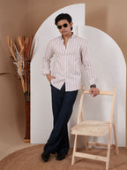 NIGHTFALL Beige Stripe Shirt