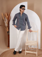 NIGHTFALL Charcoal Multi-Stripe Shirt