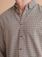 DRIZZLE Beige-Black Gingham Check Shirt
