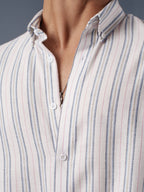 TRANSITION Off-White Multi-Striped Shirt