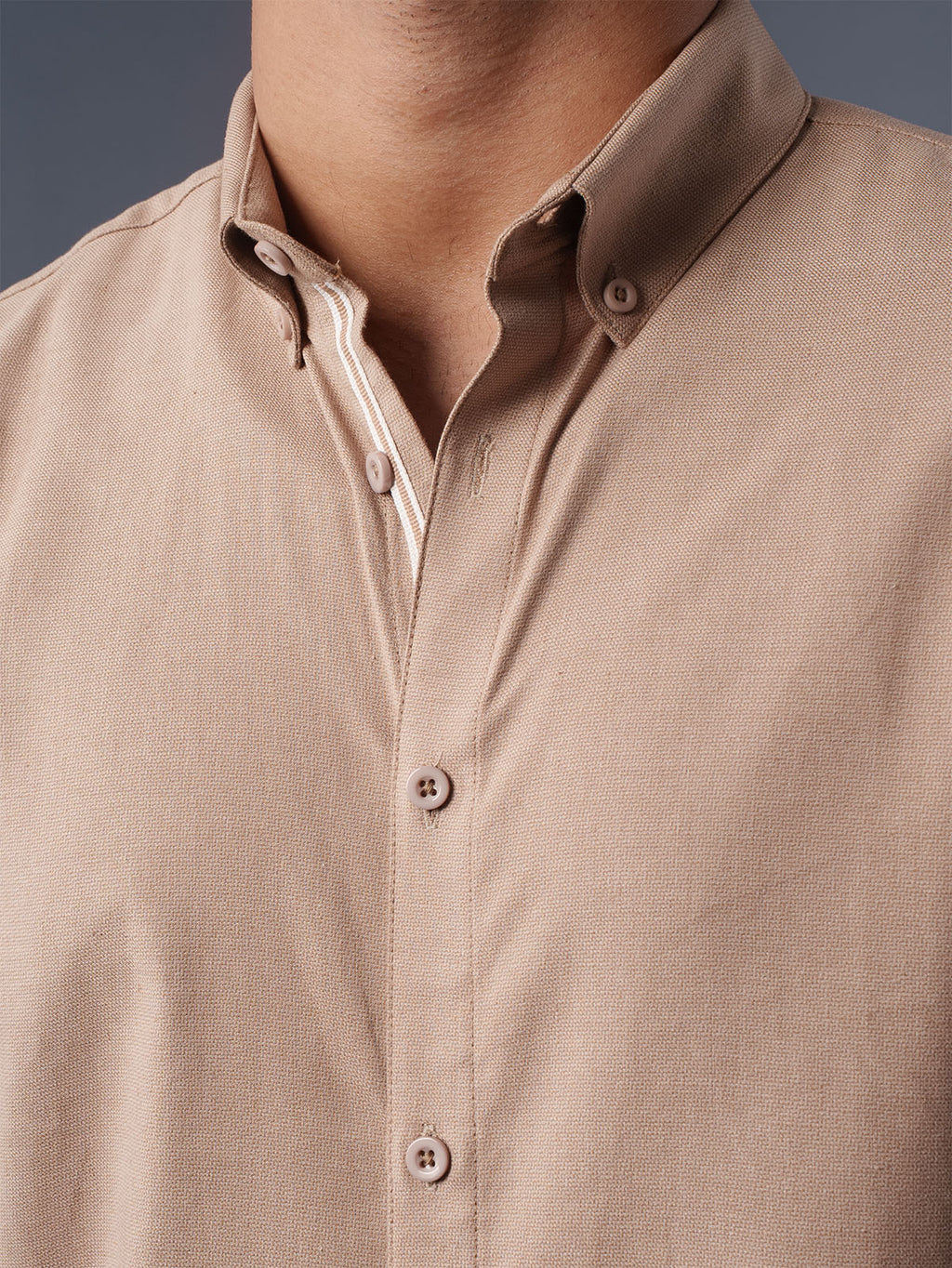 AUTUMN Beige Structured Shirt
