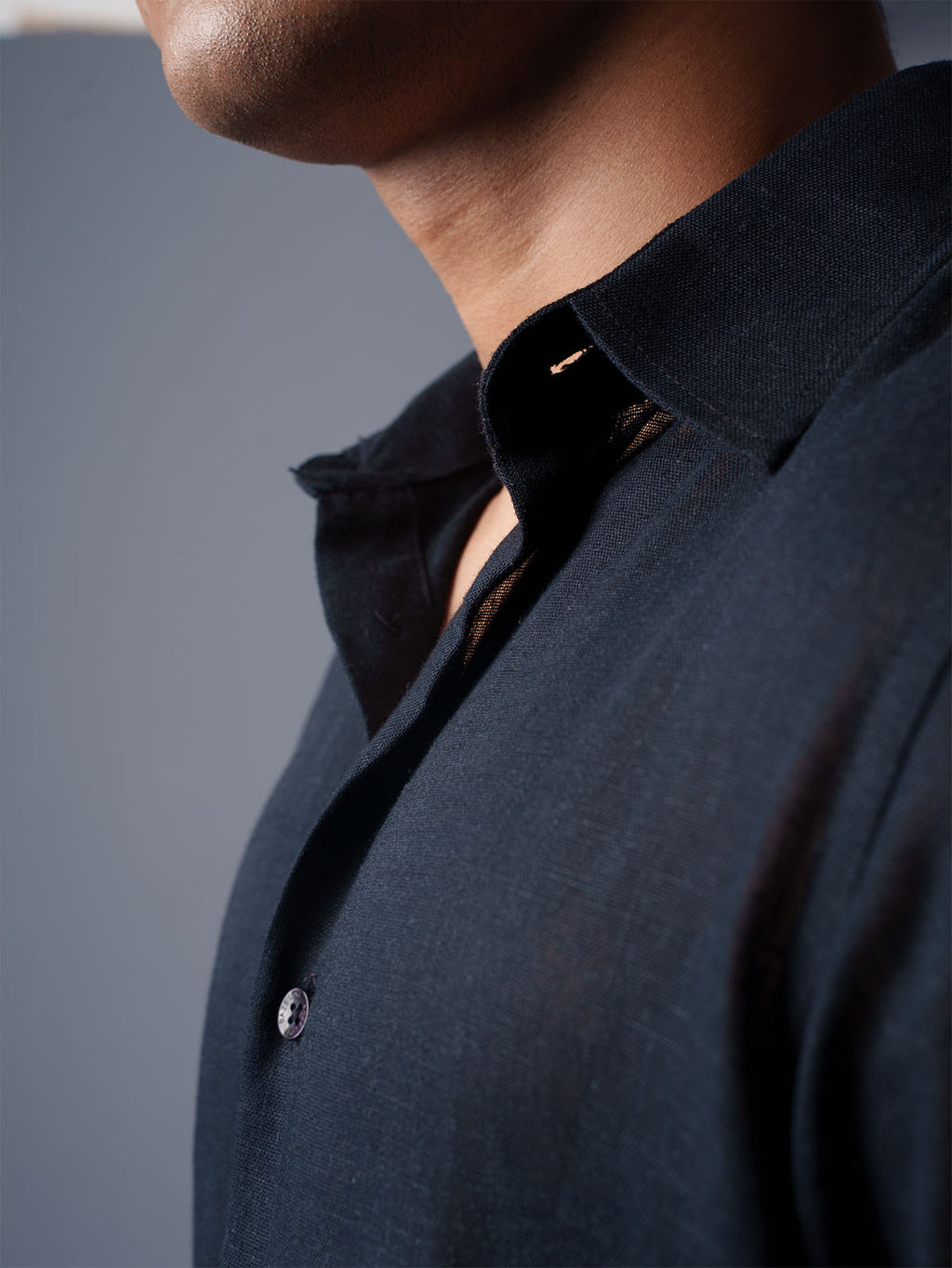 LUXURY Linen Navy Shirt