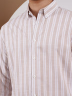 NIGHTFALL Beige Stripe Shirt