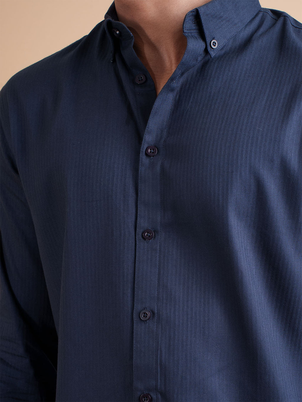 DRIZZLE Midnight Navy Textured Shirt