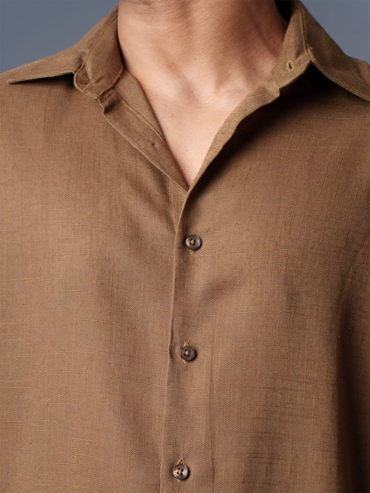 LUXURY Linen Olive Green Shirt