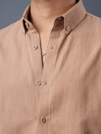 TRANSITION Beige Textured Shirt