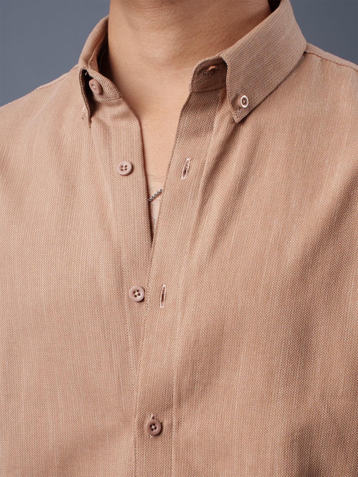 TRANSITION Beige Textured Shirt