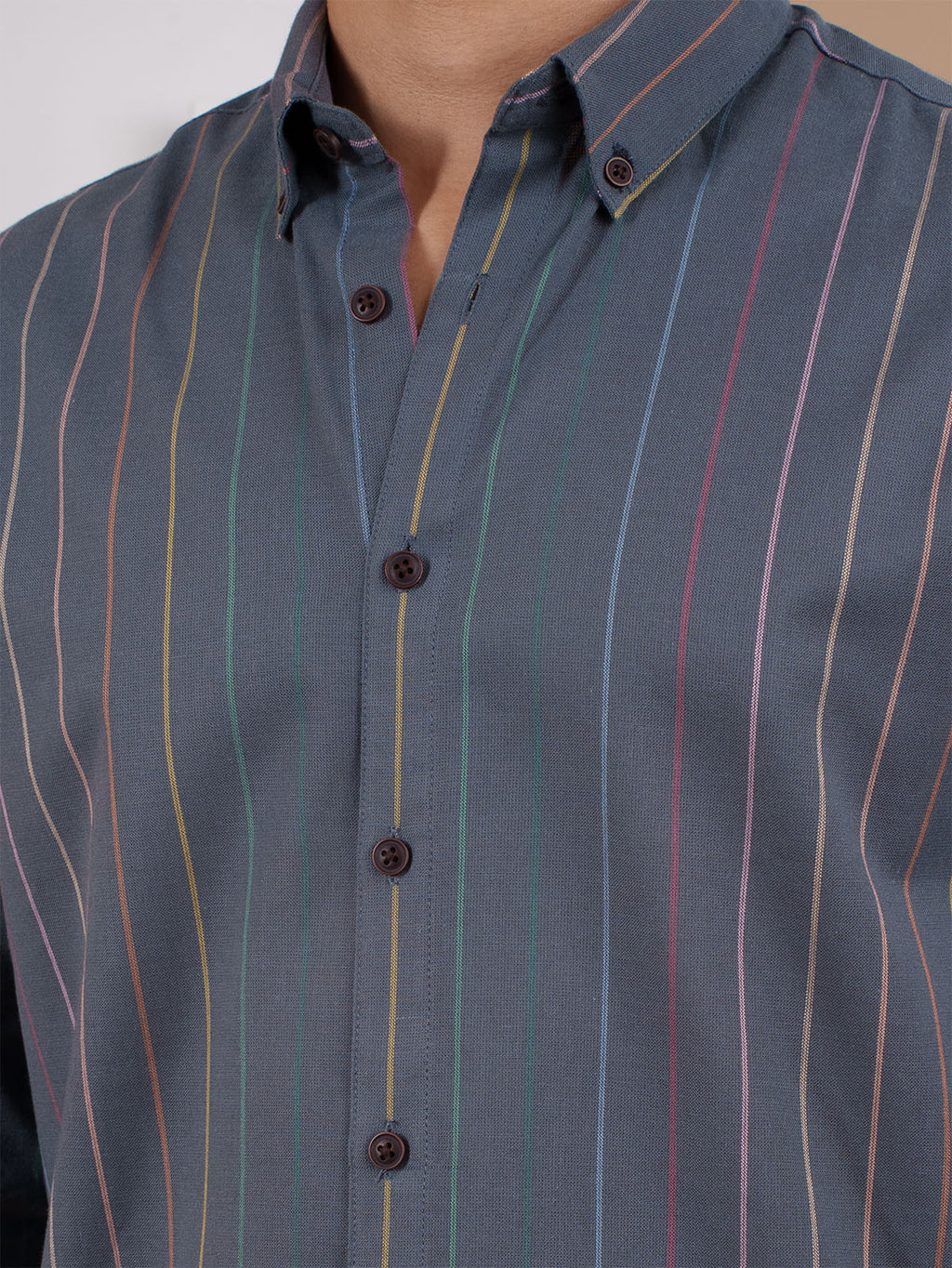 NIGHTFALL Charcoal Multi-Stripe Shirt