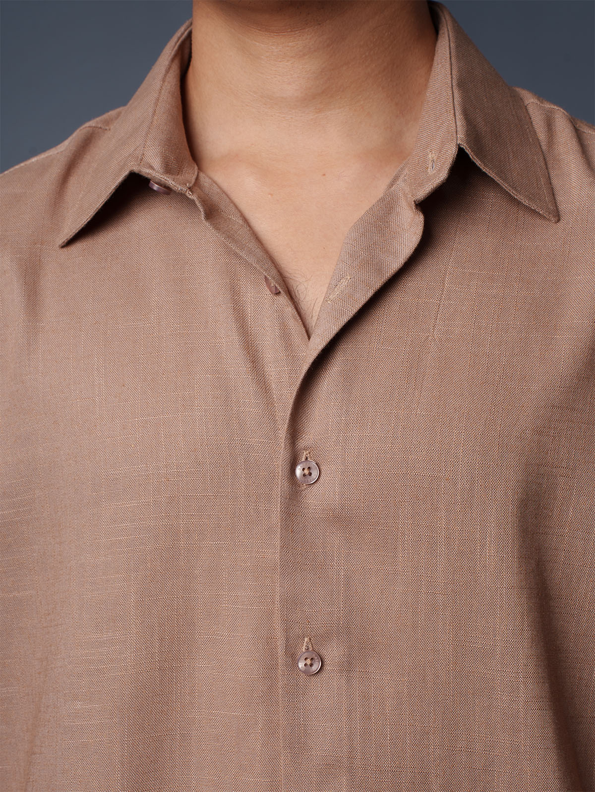 LUXURY Linen Brown Shirt