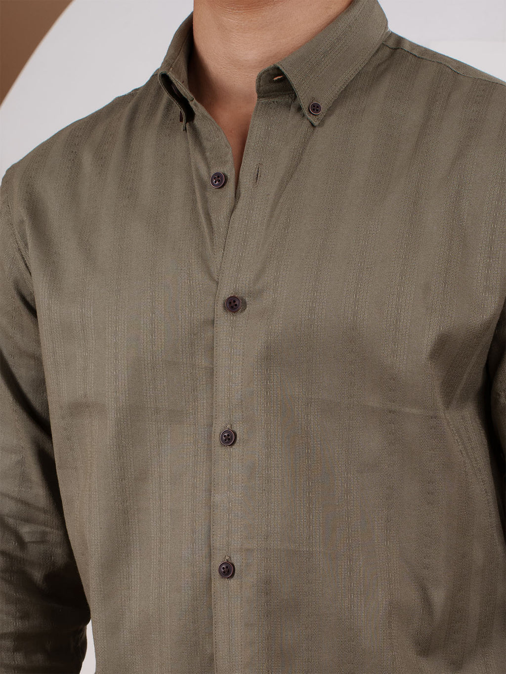 NIGHTFALL Olive Textured Shirt