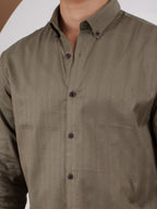 NIGHTFALL Olive Textured Shirt