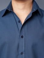 LUXURY Supremacy Executive Formal Shirt Navy Blue