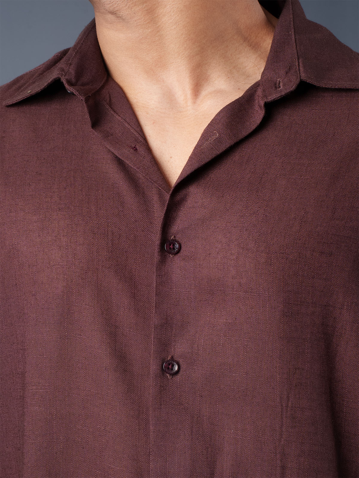 LUXURY Linen Burgundy Shirt