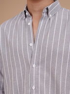 SKYFALL Grey Pinstripe Shirt
