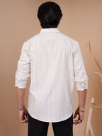 SKYFALL White Grey-Stripe Shirt