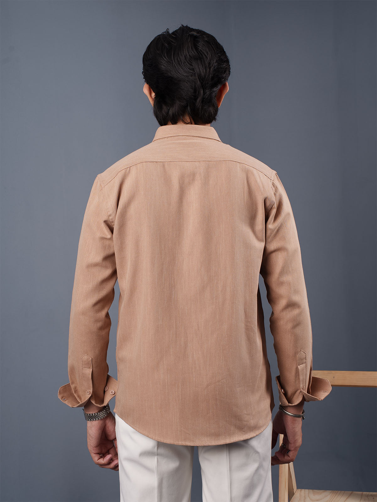 TRANSITION Beige Textured Shirt
