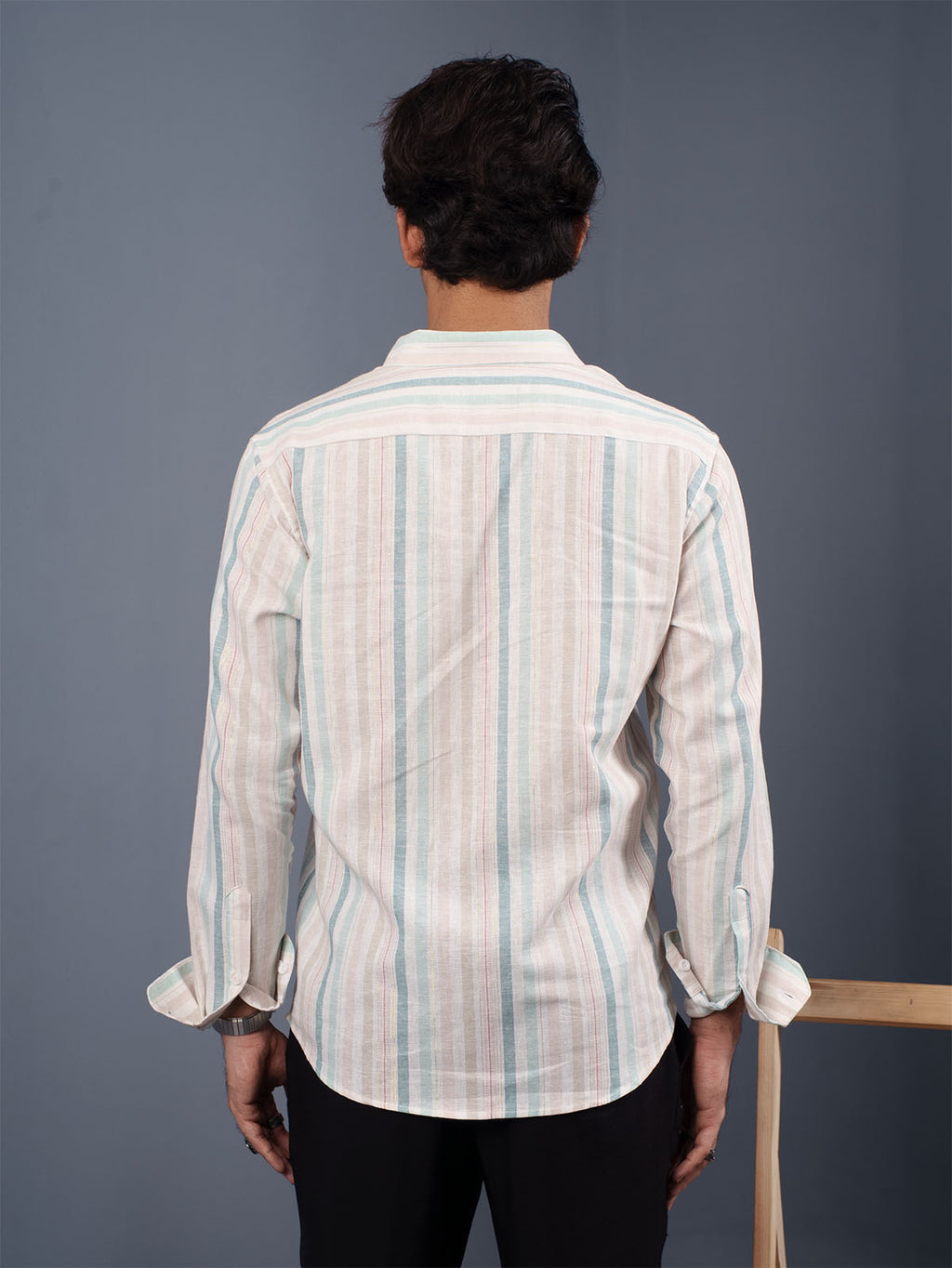 TRANSITION Pastel Multi-Striped Shirt