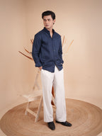 DRIZZLE Midnight Navy Textured Shirt