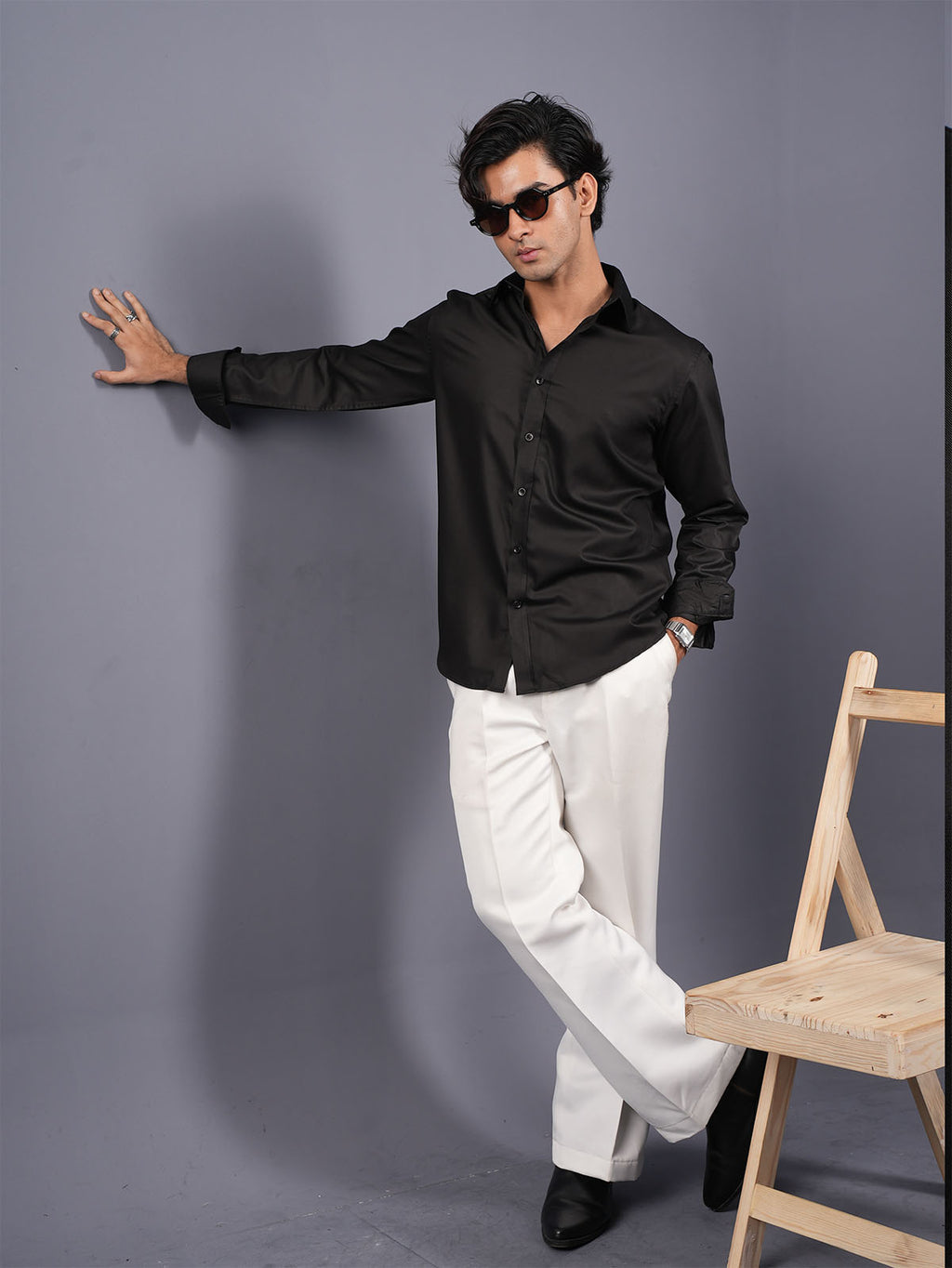 LUXURY Supremacy Executive Formal Shirt Black