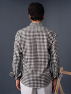 AUTUMN Black & Off-White Plaid Check Shirt