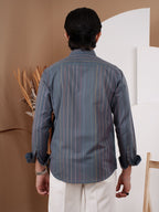 NIGHTFALL Charcoal Multi-Stripe Shirt