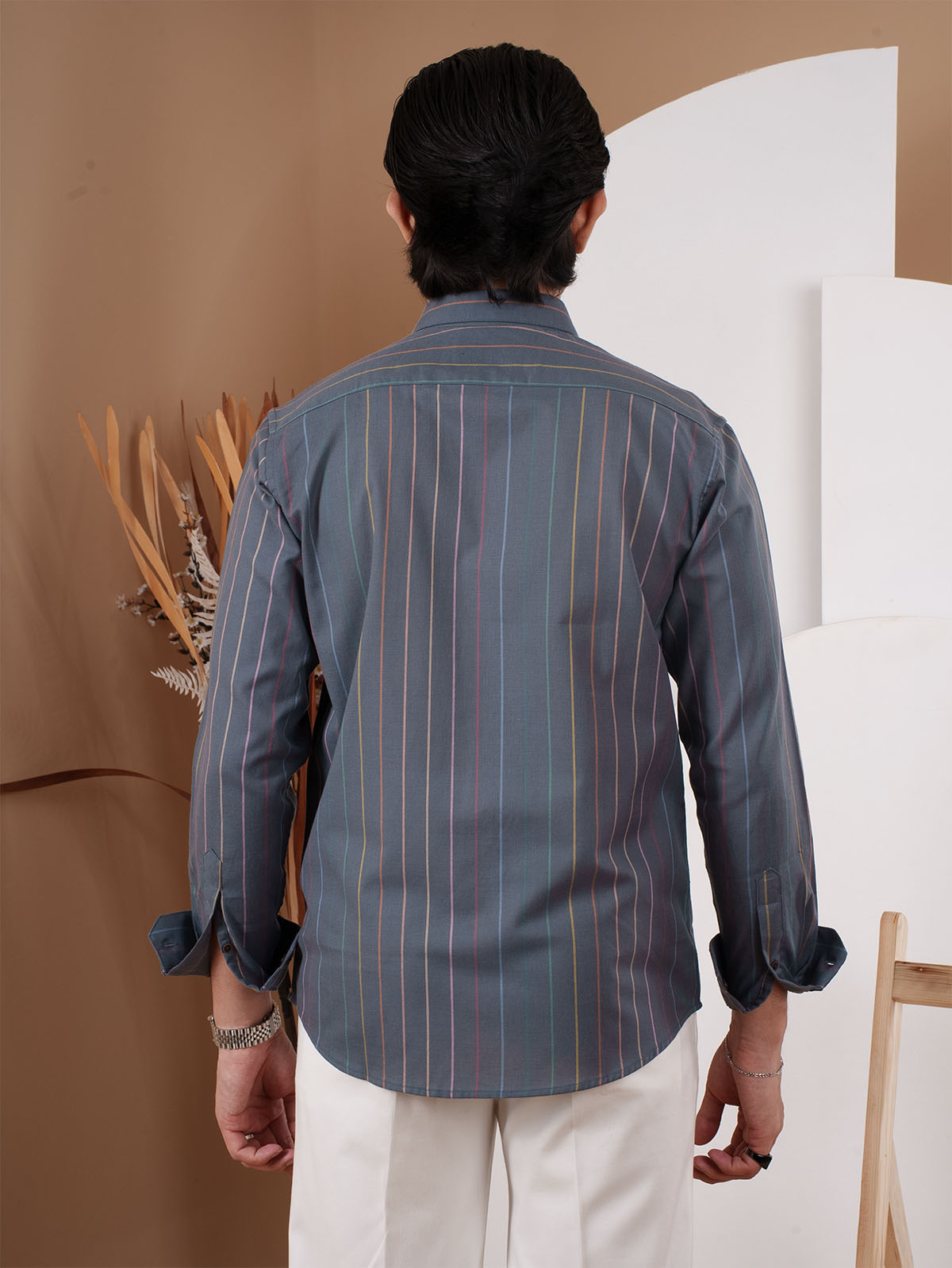 NIGHTFALL Charcoal Multi-Stripe Shirt