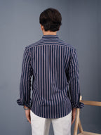 TRANSITION Navy Striped Shirt
