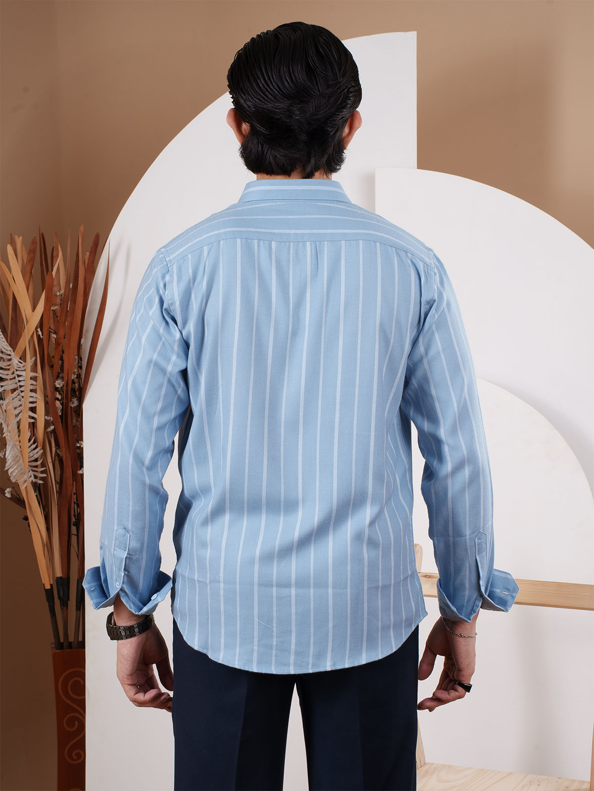 NIGHTFALL Sky Blue Stripe Shirt