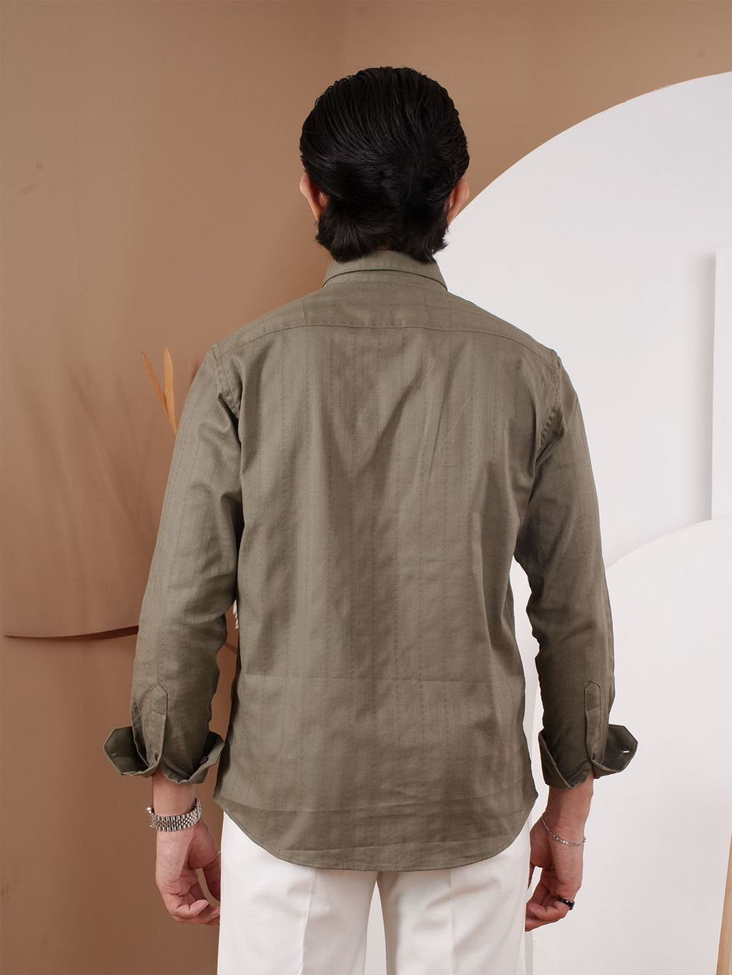NIGHTFALL Olive Textured Shirt