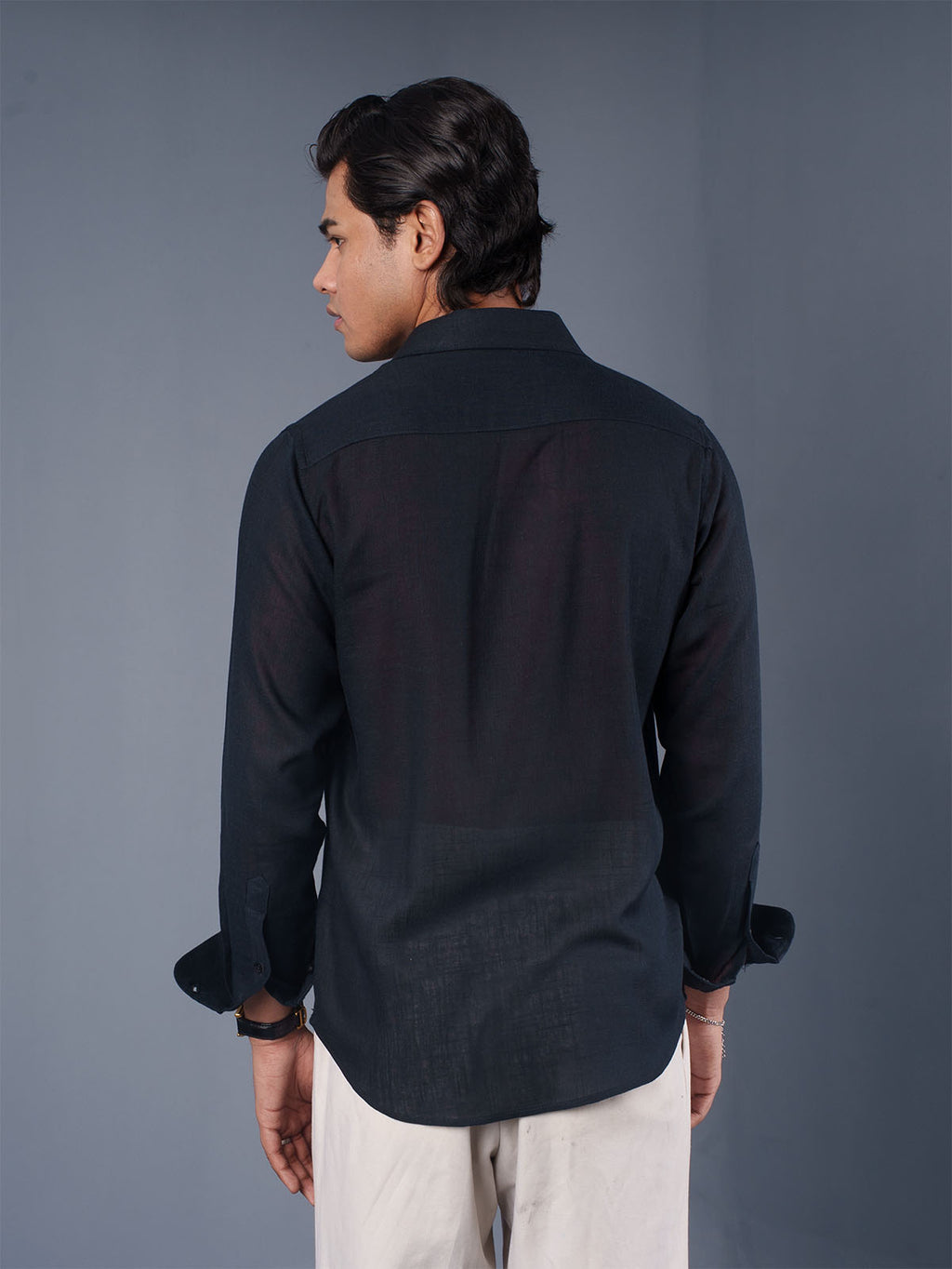 LUXURY Linen Navy Shirt